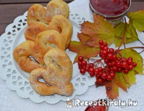 Szíves szalagos fánk gyorsan recept