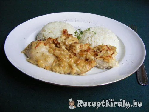 Tejszínes hagymás csirke recept