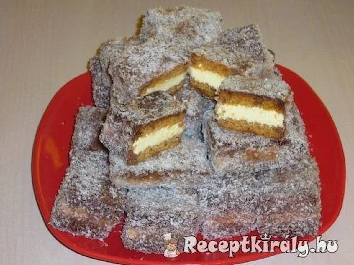 Vaníliakrémes kókuszkocka recept