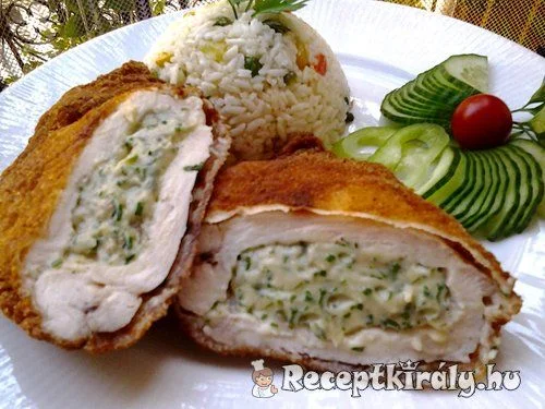 Zöldfűszeres krémsajtos csirkemell recept