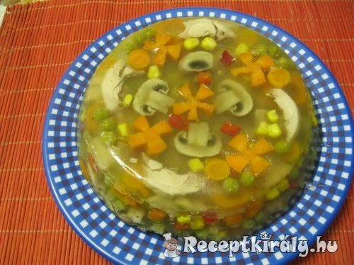 Zöldséges csirkehúsos kocsonya recept