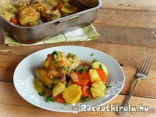 Zöldséges csirkeszárnyak recept
