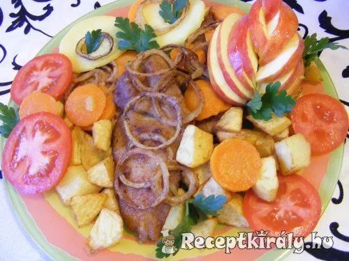 Zöldséges sült tarja