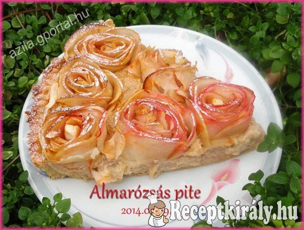 Almarózsás pite recept
