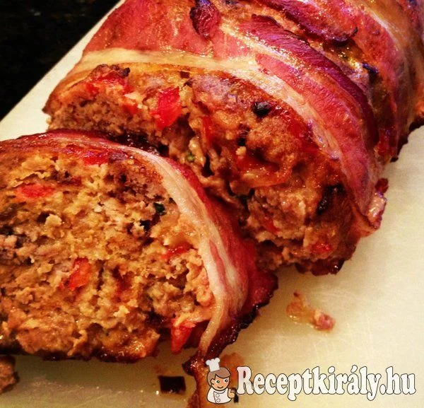 Baconbe tekert fasírt rolád recept