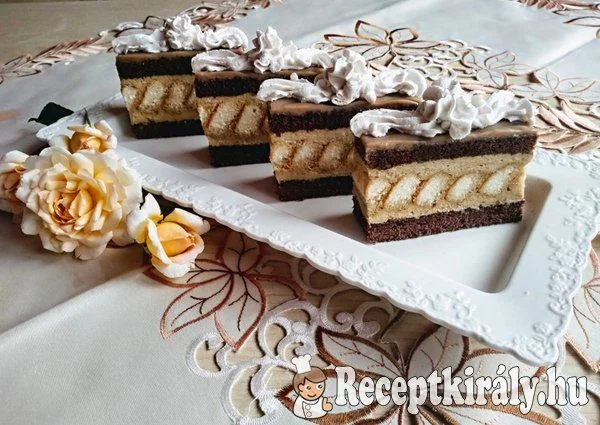 Cappuccinos szelet piskótával recept