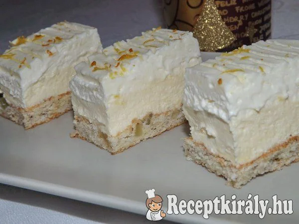 Citromkrémes habos szelet