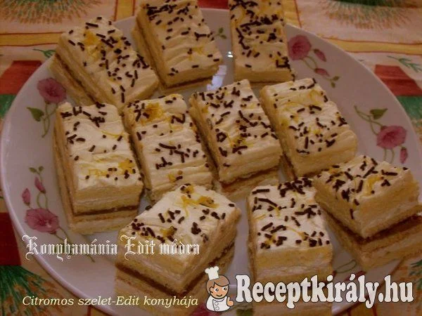 Citromos-diós szelet recept
