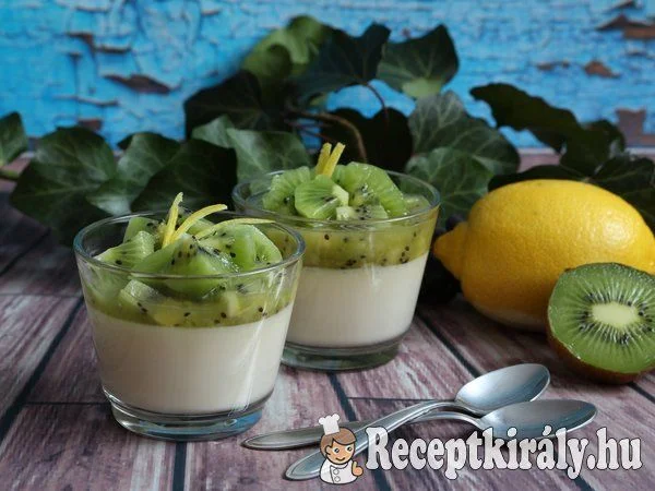 Citromos-kivis panna cotta recept