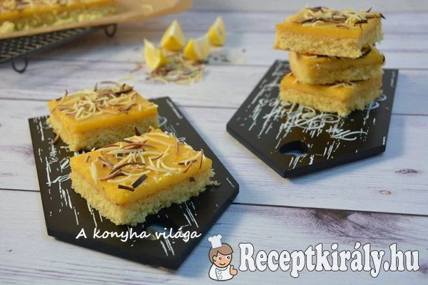 Citromos-kókuszos szelet