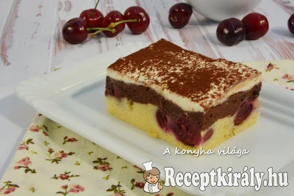 Cseresznyés sajtos kocka csökkentett CH-val