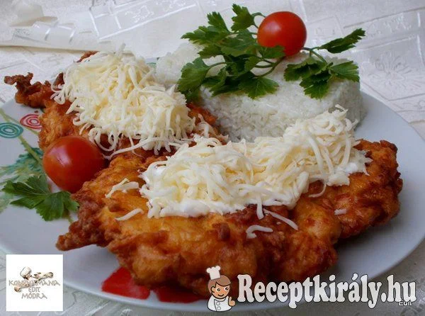 Csirkemell sajtos-burgonyás bundában recept
