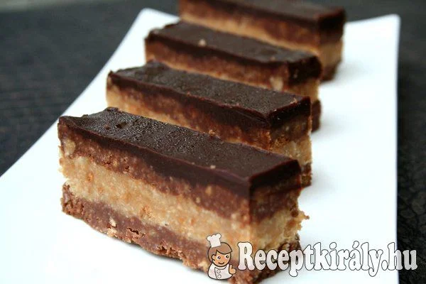 Csokis diós bajadera szelet recept
