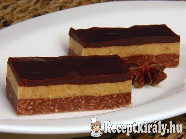 Csokis diós szelet sütés nélkül