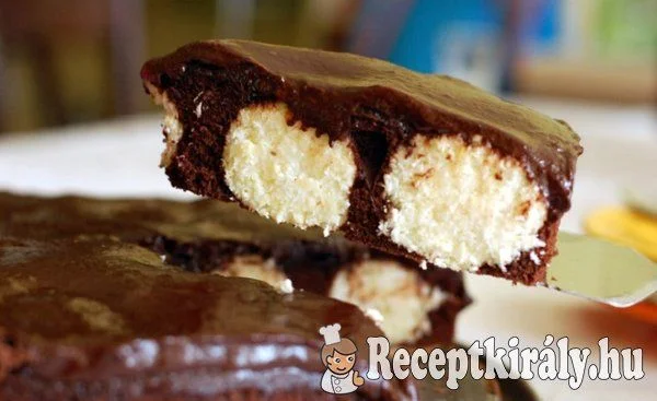 Csokis kókuszgolyós torta recept
