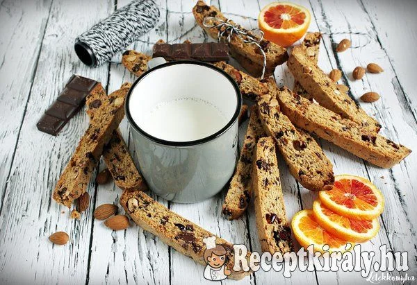 Csokis-mandulás biscotti recept