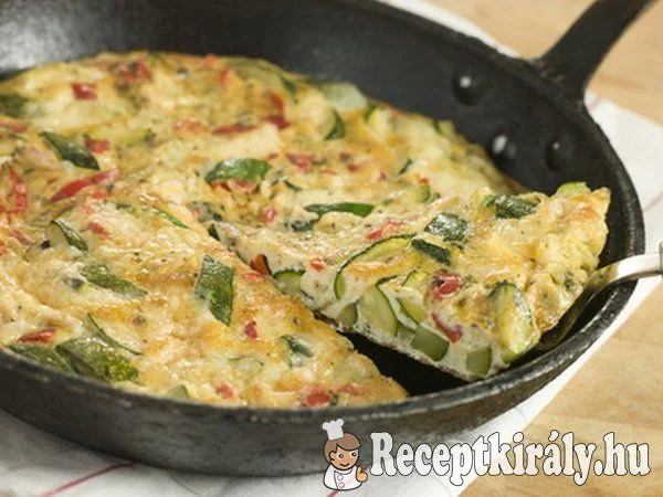 Cukkinis sajtos frittata recept