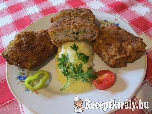 Darált hús uborkával rántva