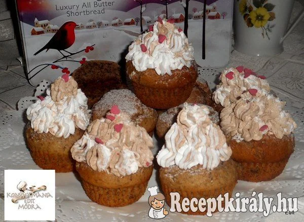 Diós csokis muffin recept