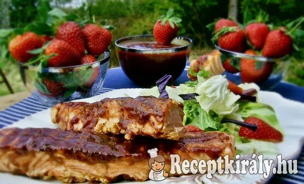 Epres BBQ szósszal grillezett lazac recept