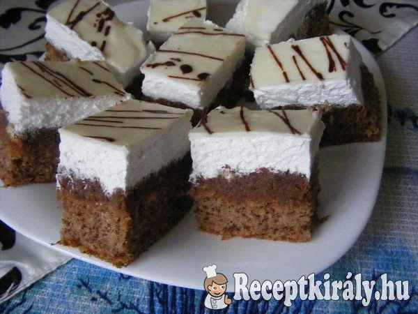 Fehér csokis habos szelet recept
