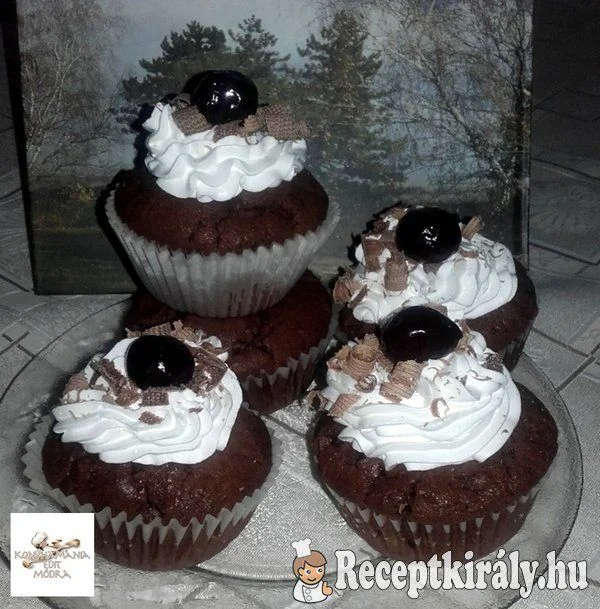 Fekete erdő muffin