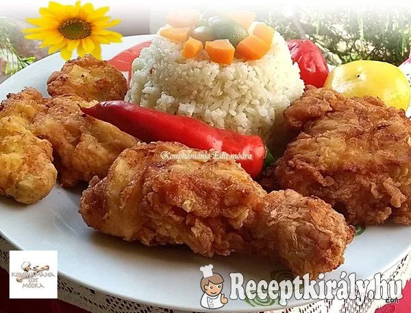Fokhagymás fordított rántott csirke recept