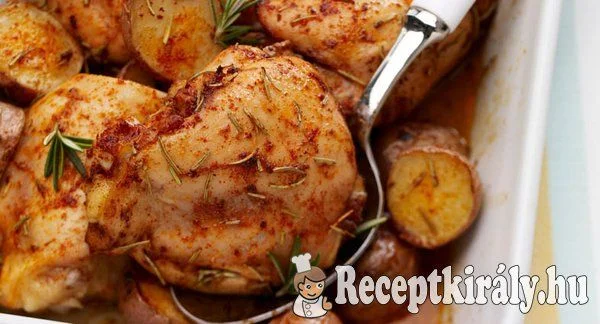 Fűszeres csirkecombok burgonyával