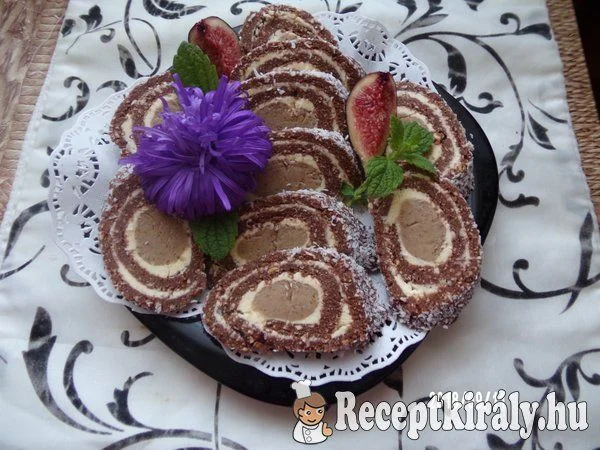 Gesztenyés keksztekercs recept