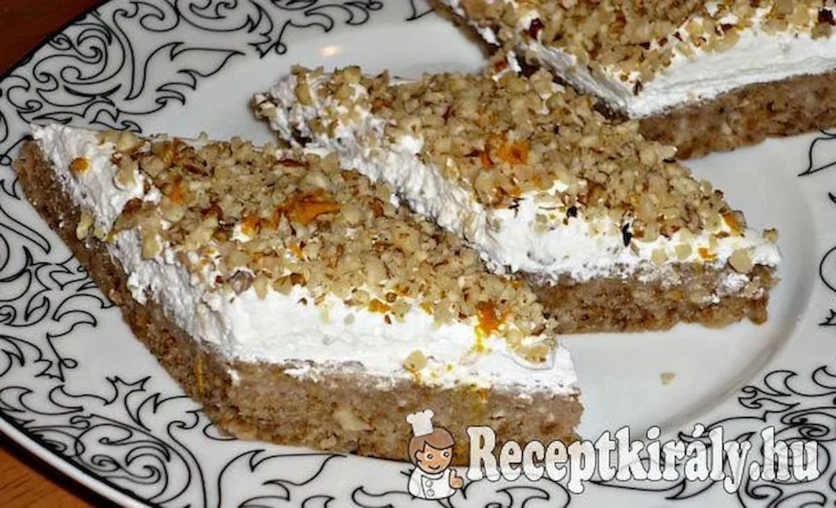 Habos-diós szelet recept