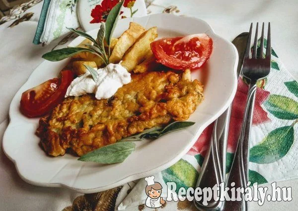 Hekk zsályás bundában sütve recept