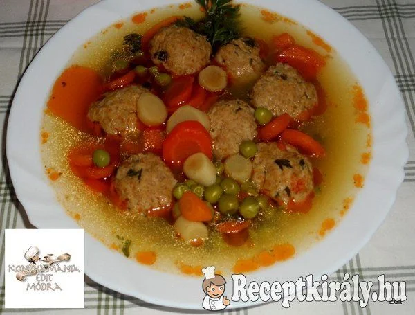 Zöldborsós húsgombócos leves recept