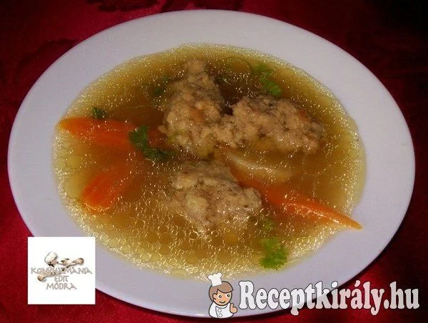 Húsleves májgaluskával recept