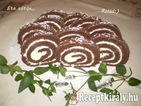 Kakaós-vaníliás rolád recept