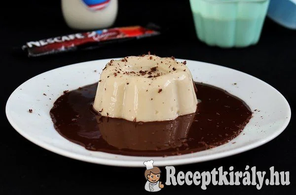 Kávés panna cotta csokoládéval recept