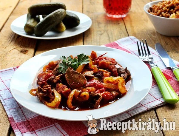 Lecsós csirkemáj recept