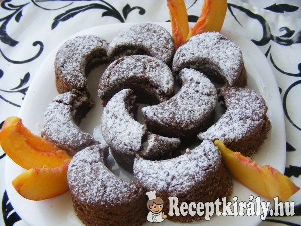 Lekváros-kakaós holdacska recept