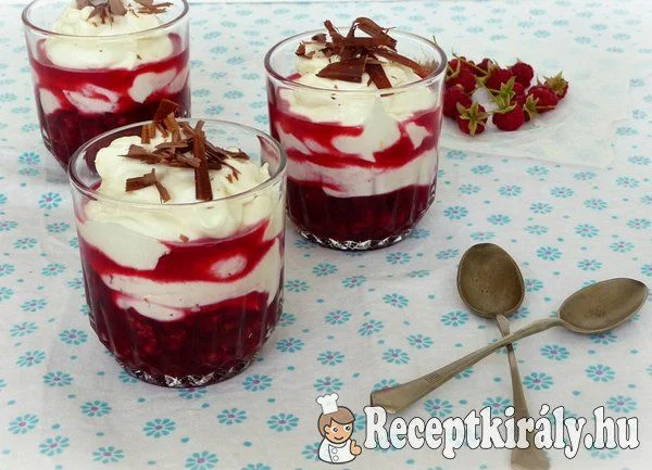 Málnás pohárkrém recept