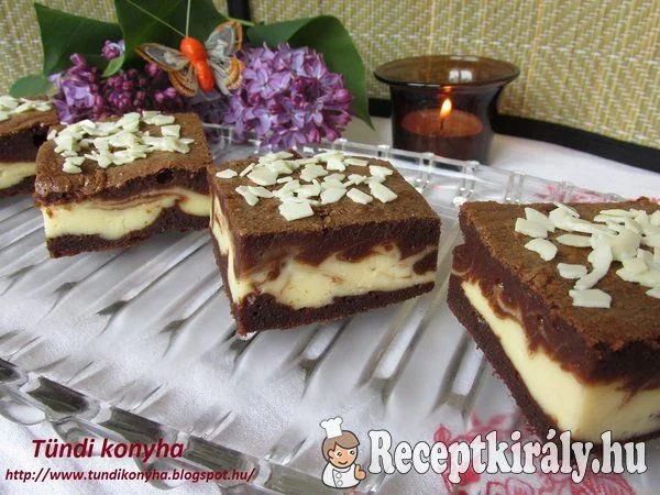 Márványos - krémsajtos brownie