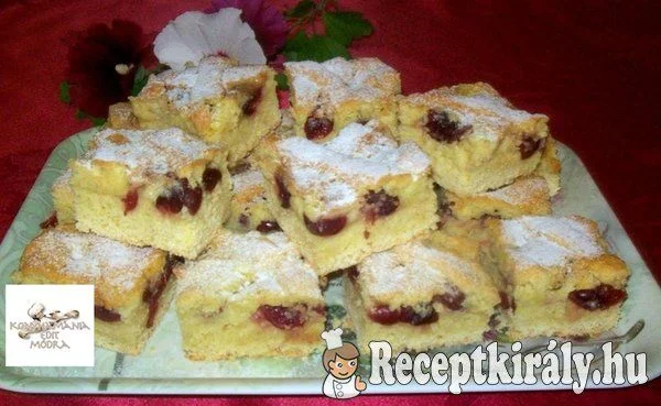 Mascarpones meggykrémes pite recept