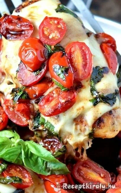 Mozzarellás-paradicsomos csirke recept