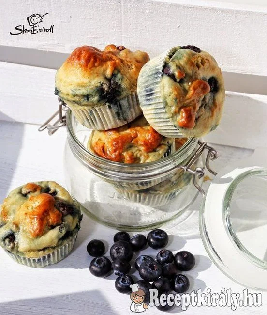 Kék áfonyás protein muffin