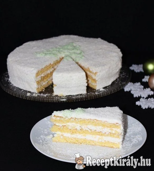 Kókuszos kókuszkrémes torta recept