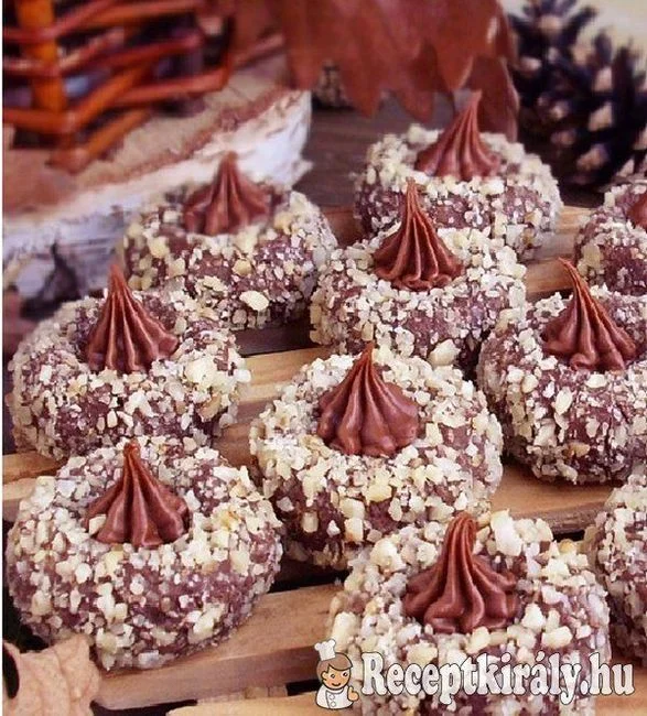 Nutellás diós keksz recept