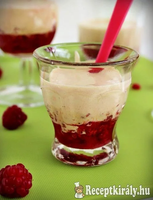 Zabaglione málnával recept