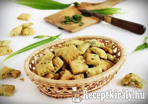 Medvehagymás keksz recept