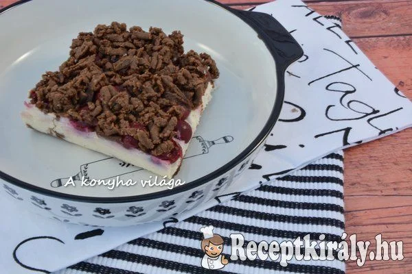 Meggyes-ricottás reszelt süti CH csökkentetten