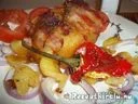 Baconbe tekert töltött krumpli – 3. kép