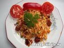 Baconös kolbászos tészta sütve – 4. kép