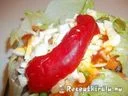 Chilis majonézes saláta sonkával tojással zöldségekkel – 1. kép